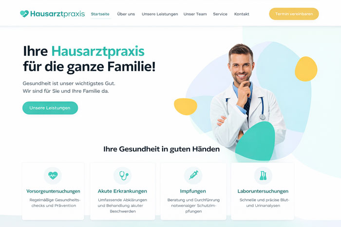 Webseite für Hausarztpraxen